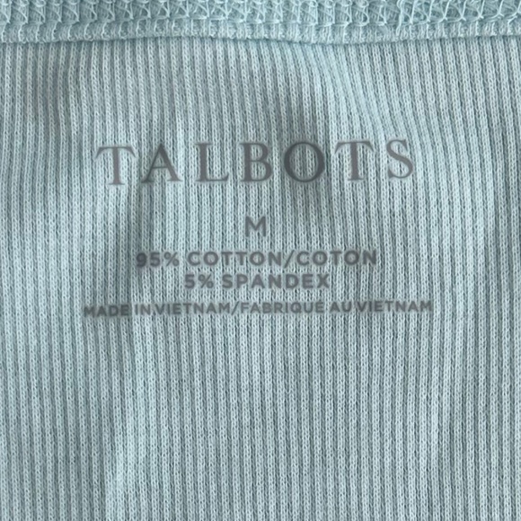 Talbots Ribbed Tank Top Blue Ice Size M NWT Wardrobe Staple Summer Classic Soft - Picture 5 of 11
